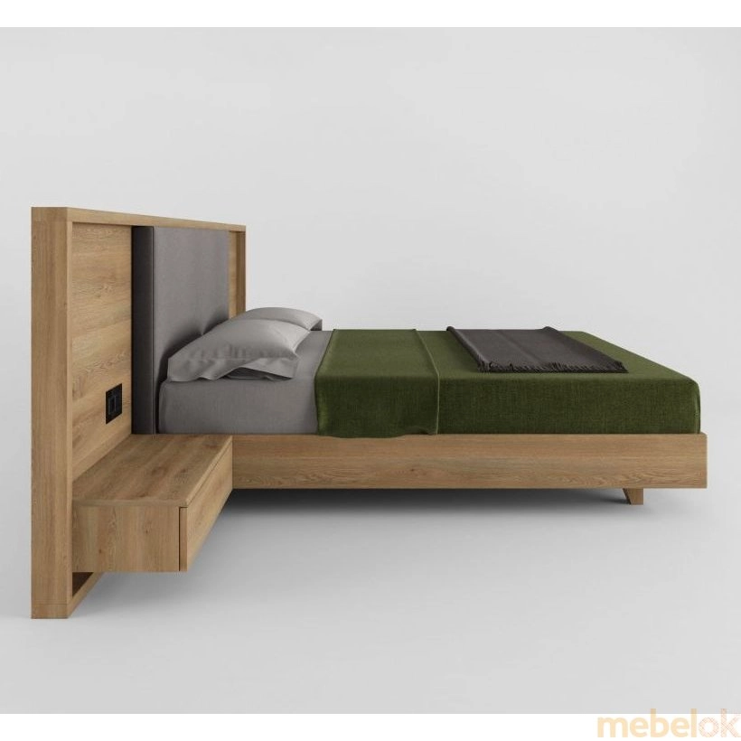 ліжко з виглядом в обстановці (Ліжко SWB043 Терсо 160 x 200 Ясен без підйомного механізму)