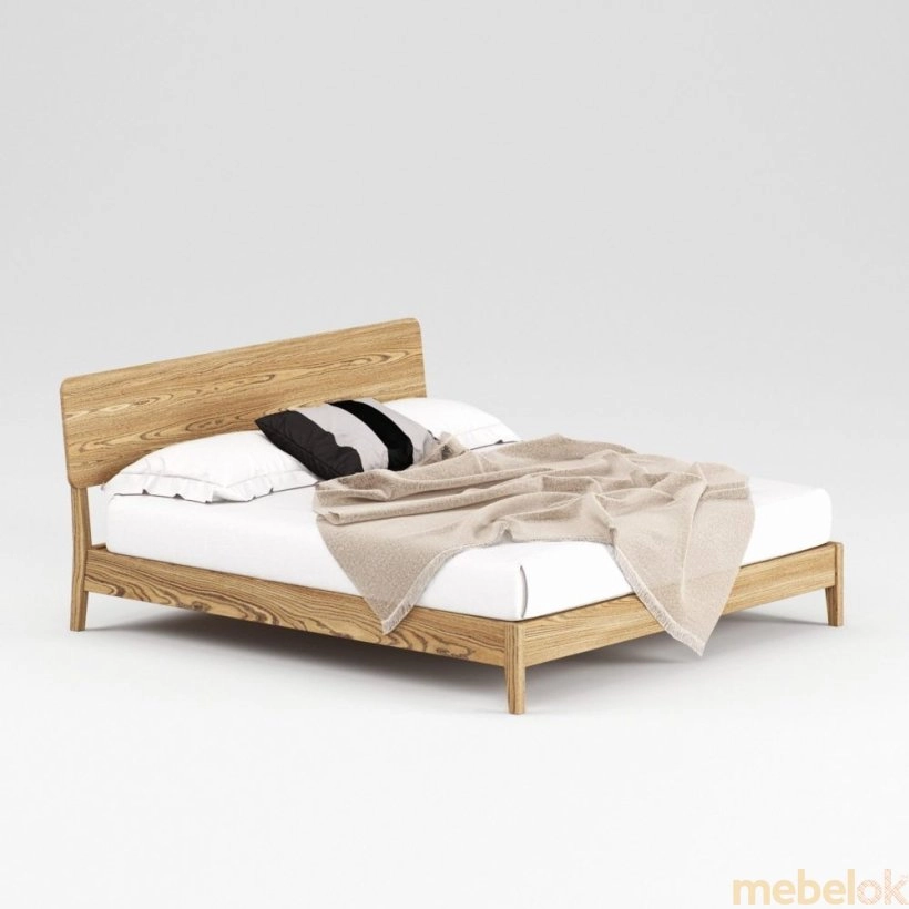 ліжко з виглядом в обстановці (Ліжко SWB003 Лідс 160x200 Ясен з підйомним механізмом)