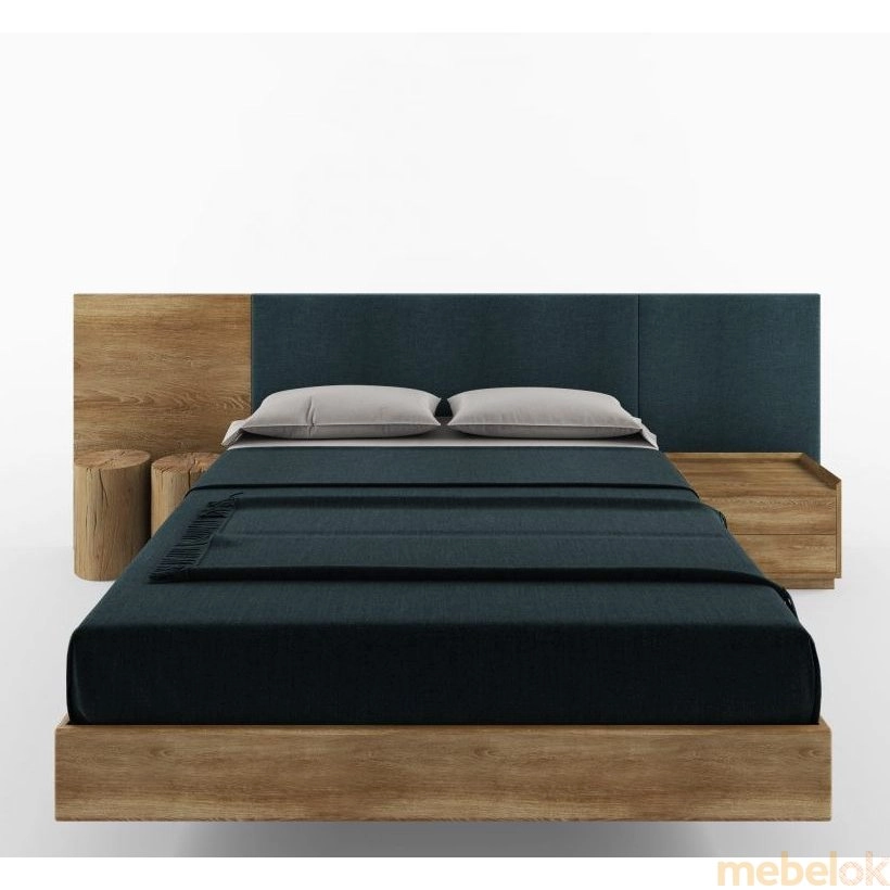 ліжко з виглядом в обстановці (Ліжко SWB037 Ервін 180x200 Ясен без підйомного механізму)