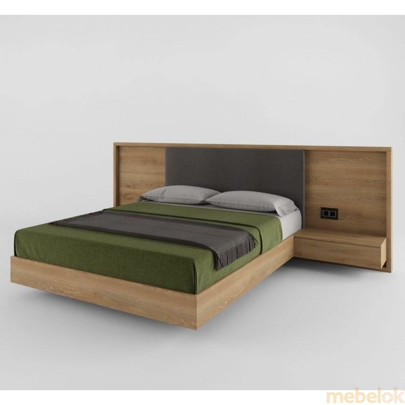 Ліжко SWB043 Терсо 180 x 200 Ясен з підйомним механізмом від фабрики Skandi Wood (Сканді Вуд)