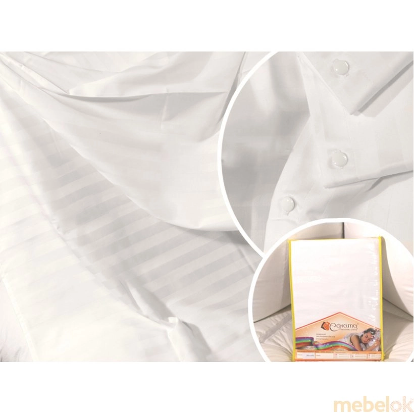Двоспальний Євро комплект постільної білизни Малібу від фабрики Соната (Sonata)