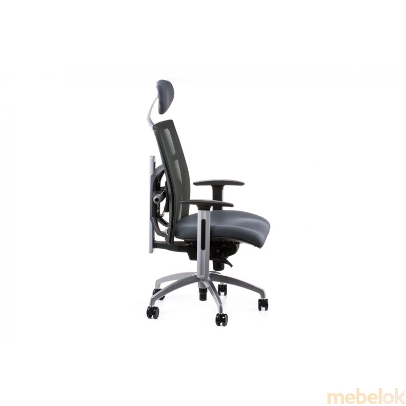 Кресло офисное Exact slategrey fabric, slategrey mesh с другого ракурса
