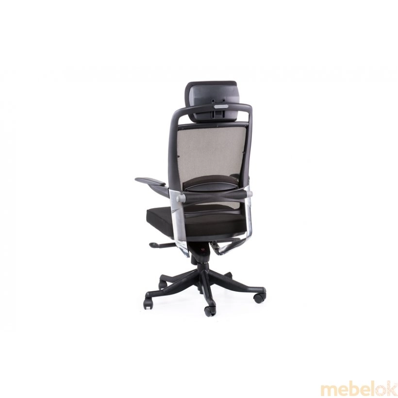 Кресло офисное Fulkrum black fabric, black mesh с другого ракурса