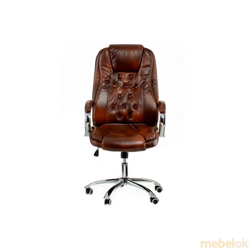 стілець з виглядом в обстановці (Крісло офісне Kornat brown)