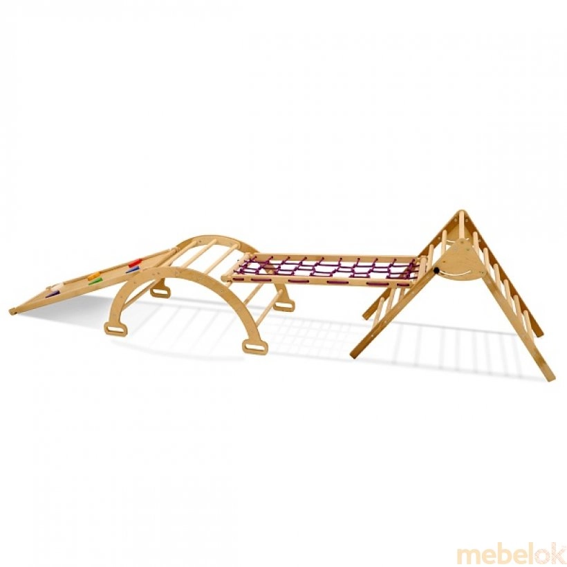 игровую мебель с видом в обстановке (Спортивный комплекс детский Альпинист-4)