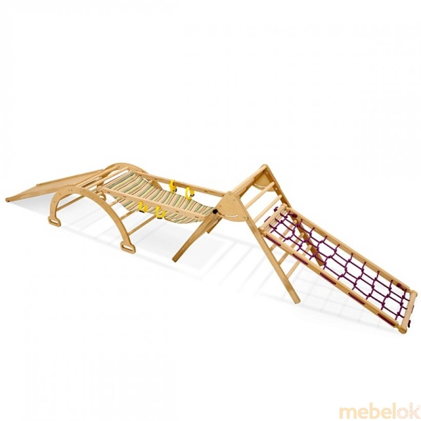 игровую мебель с видом в обстановке (Спортивный комплекс детский Альпинист-5)
