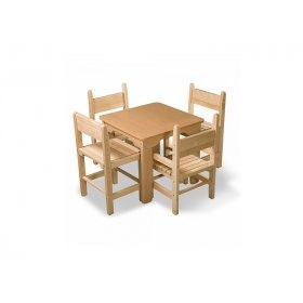 Дитячий стіл і стілець сосновий Baby-4