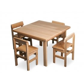 Дитячий стіл і стілець буковий Baby-4