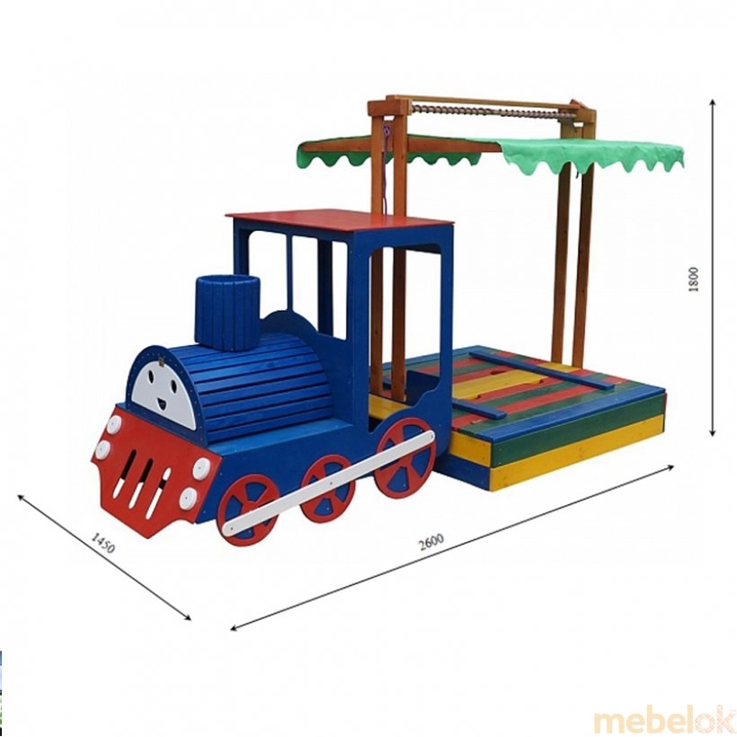 Детская песочница-паровоз