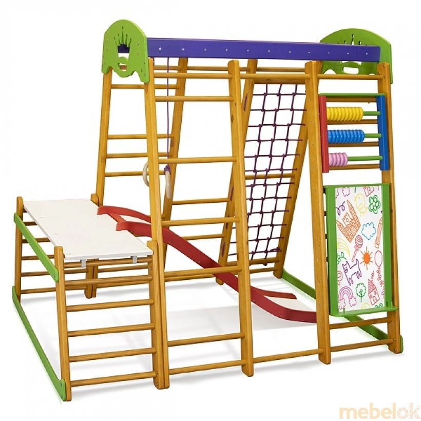 игровую мебель с видом в обстановке (Спортивный уголок детский Карапуз Plus 1-3)