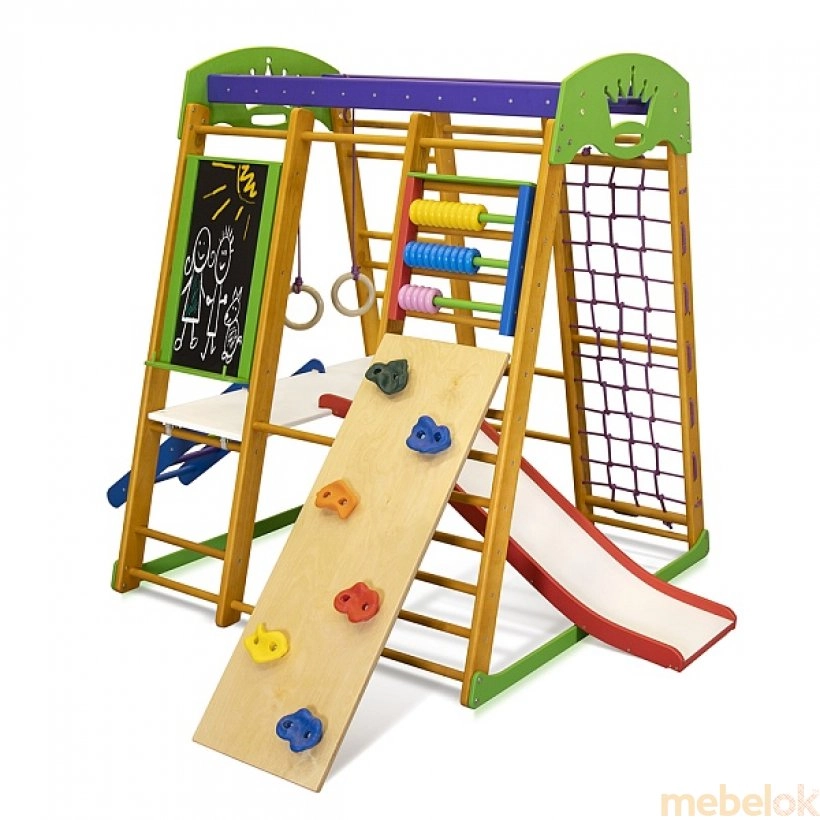 игровую мебель с видом в обстановке (Спортивный уголок детский Карапуз Plus 5)
