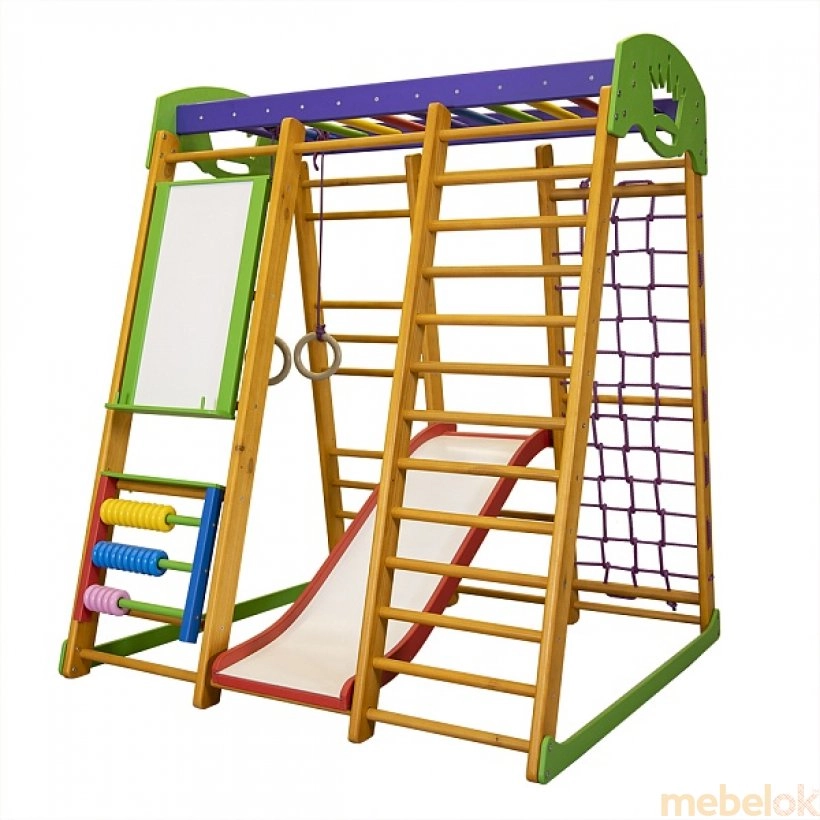 игровую мебель с видом в обстановке (Спортивный уголок детский Карапуз Plus 7)