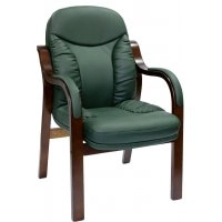 Конференц крісло CA1316C зелене-махонь