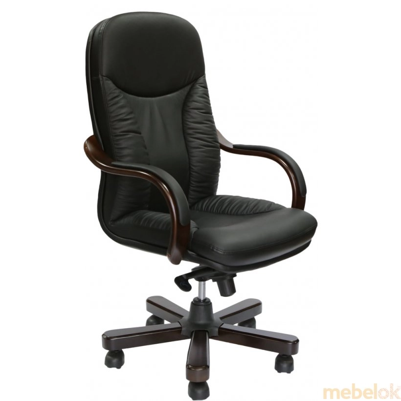стул с видом в обстановке (Кресло руководителя CA1316A кожа delux, черное)
