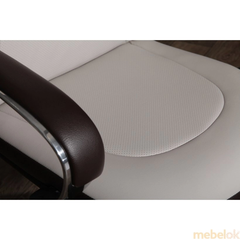 Кресло руководителя F104 Italia светло-серый с коричневым от фабрики Status Group (Статус Групп)