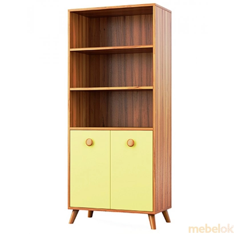 Книжный шкаф Колибри орех мерино/жасмин (233047)