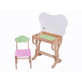 Детский набор Дубок растишка стол с пеналом и стул розовый
