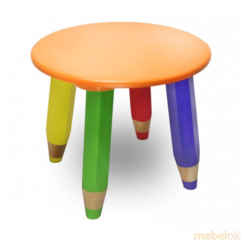 Дитячий стілець Олівчики (колір сидіння оранжевий)