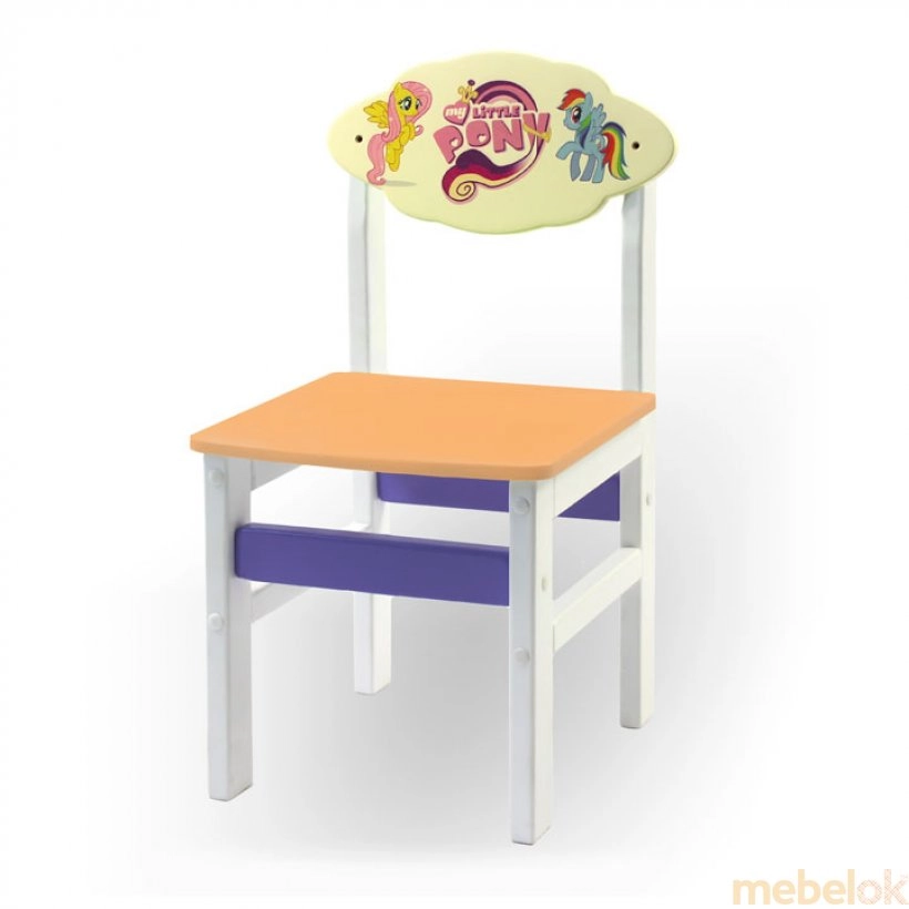 Детский стульчик Woody Литл Пони оранжевый