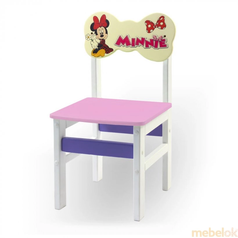 Детский стульчик Woody Минни Маус розовый