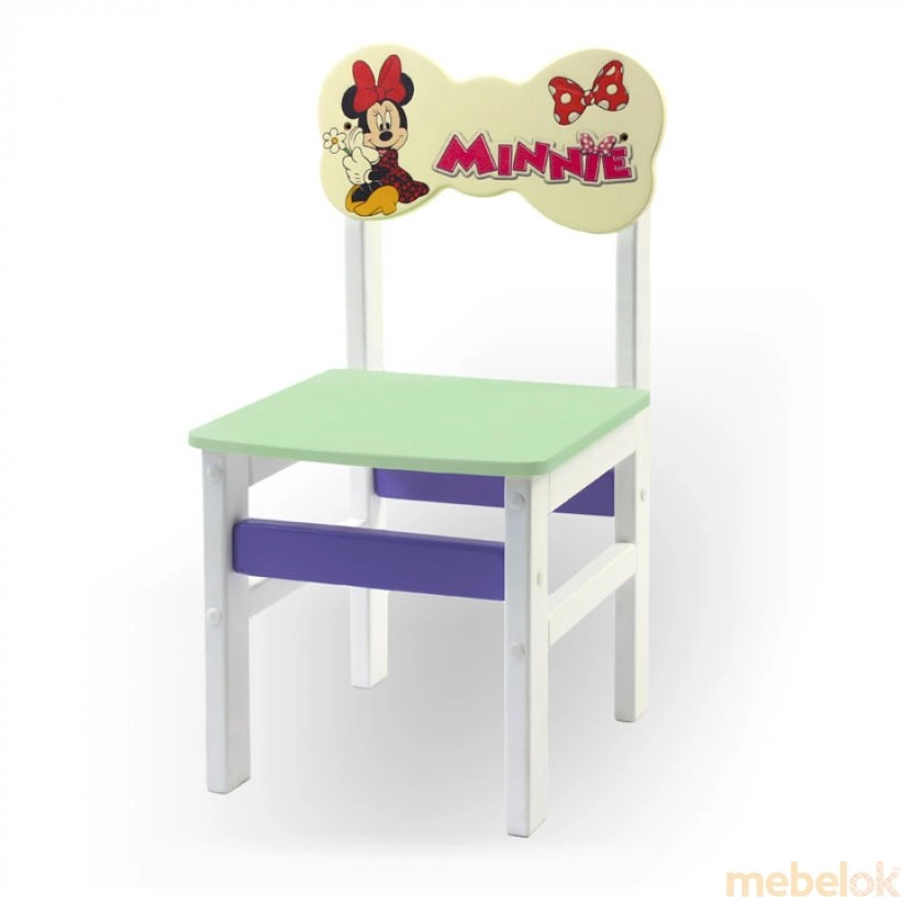 Детский стульчик Woody Минни Маус салатовый