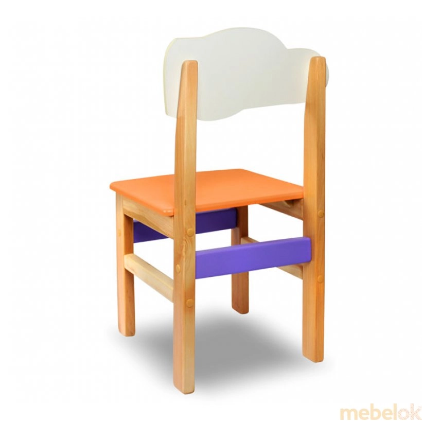 Детский стульчик Woody Молния МакКвин оранжевый от фабрики Юлиана (Yuliana)