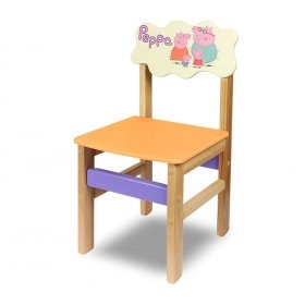 Дитячий стільчик Woody сімейка Peppa (колір оранжевий)