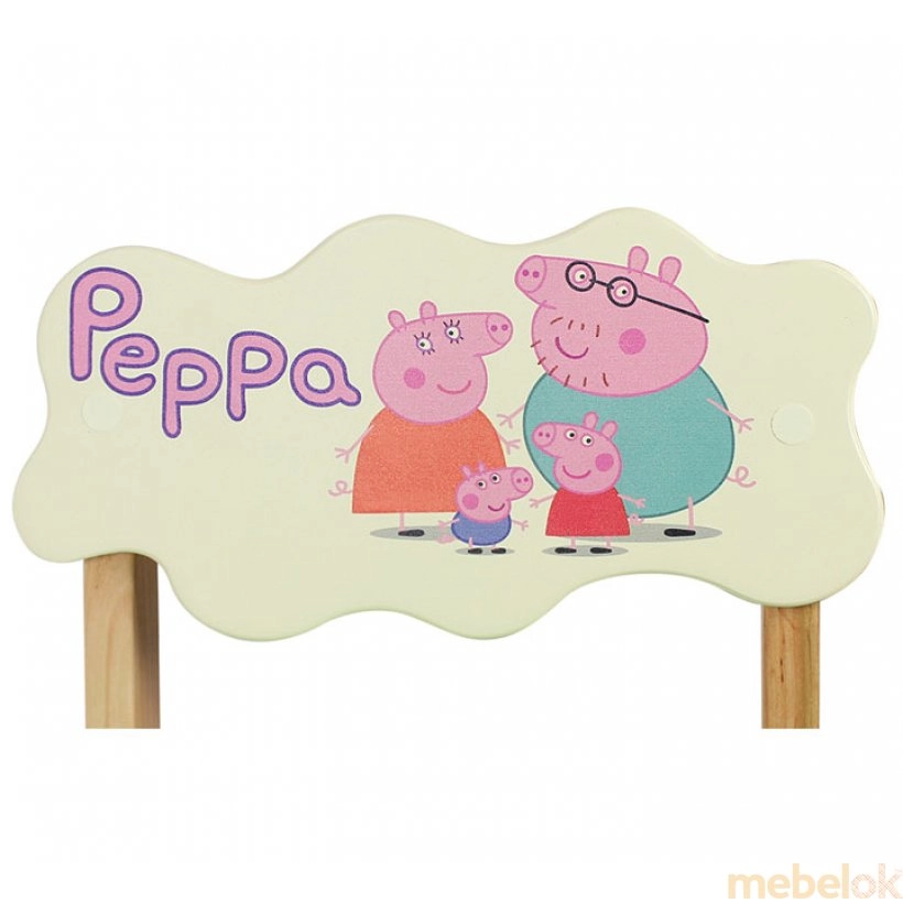 стілець з виглядом в обстановці (Дитячий стільчик Woody сімейка Peppa (колір рожевий))