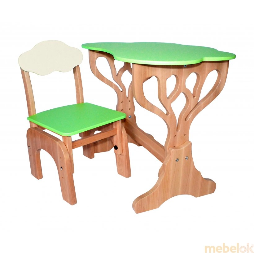 Дитячий набір Дубок столик з пеналом + стілець