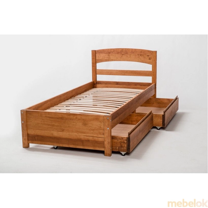 Ліжко Тіана 80х200 з шухлядами для білизни вільха від фабрики T.Q. Project (Т.Кью проджект)