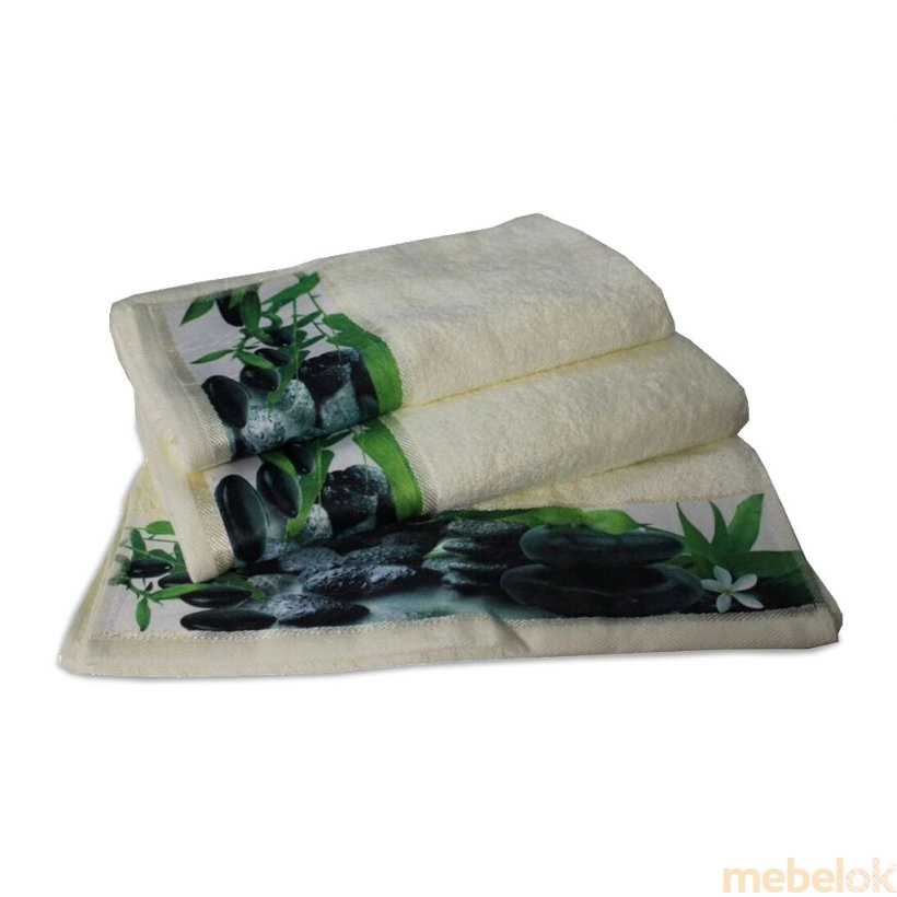 Махровое полотенце  35х70 Релакс молочный
