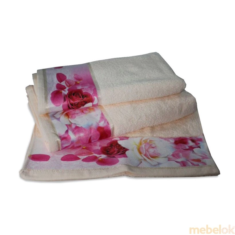 Махровое полотенце  35х70 Нежность крем-брюле