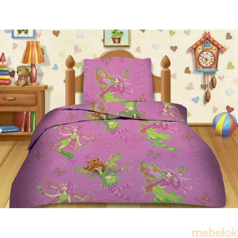 Полуторный детский комплект постельного белья Кошки-мышки Феечки