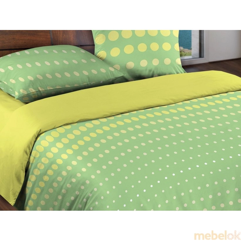 Двуспальный-евро комплект постельного белья Dot Green