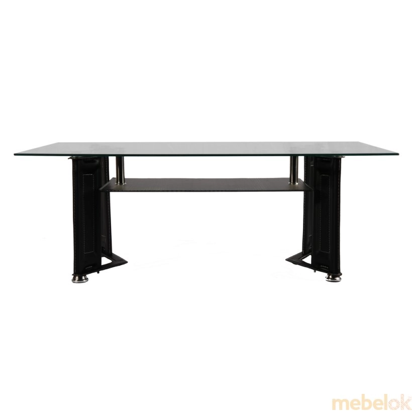 стол с видом в обстановке (Стол журнальный Шарп B9991 черный 120х65х43 см)
