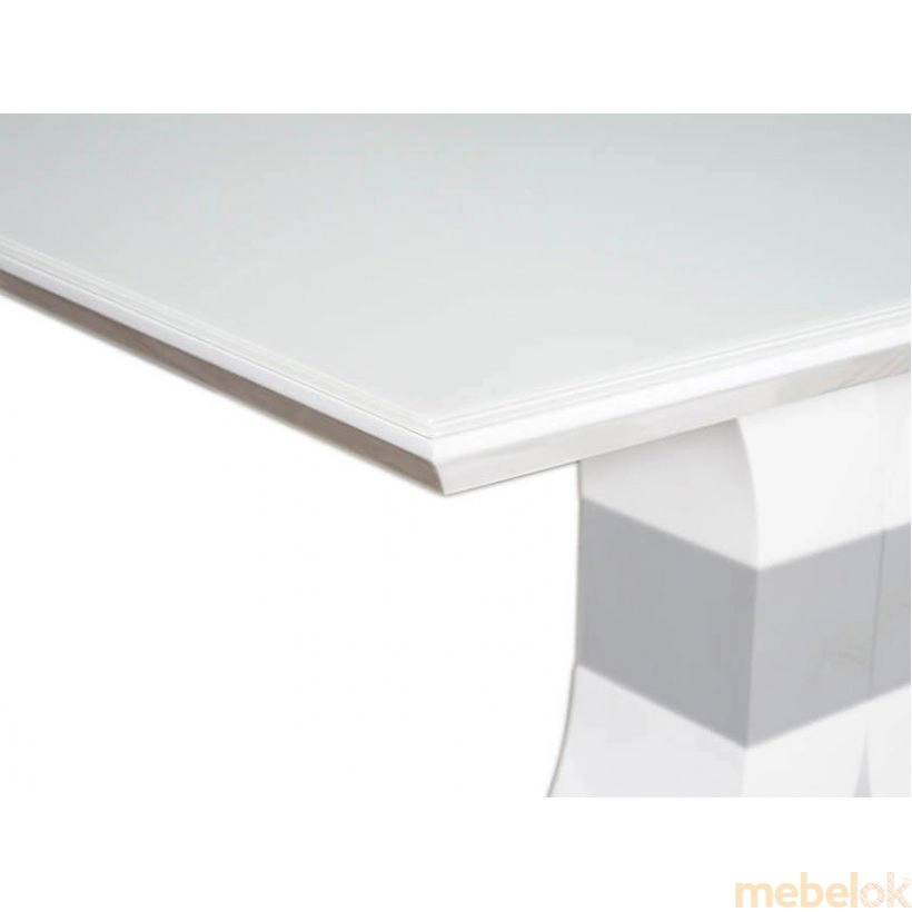 стіл з виглядом в обстановці (Стіл Космо білий 140х80х76 см)