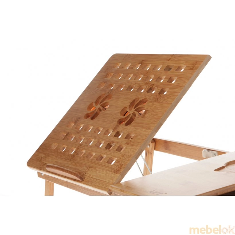 Бамбуковый столик для ноутбука T28 с другого ракурса