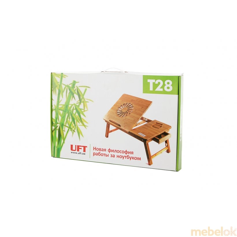 стол с видом в обстановке (Бамбуковый столик для ноутбука T28)