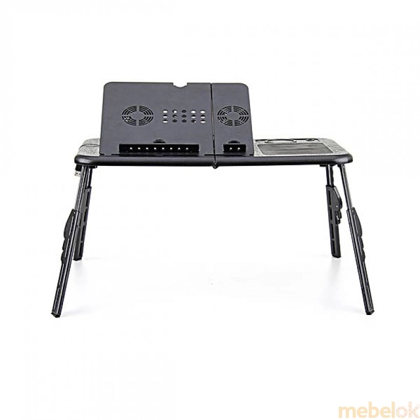 стол с видом в обстановке (Столик для ноутбука T9 Black)