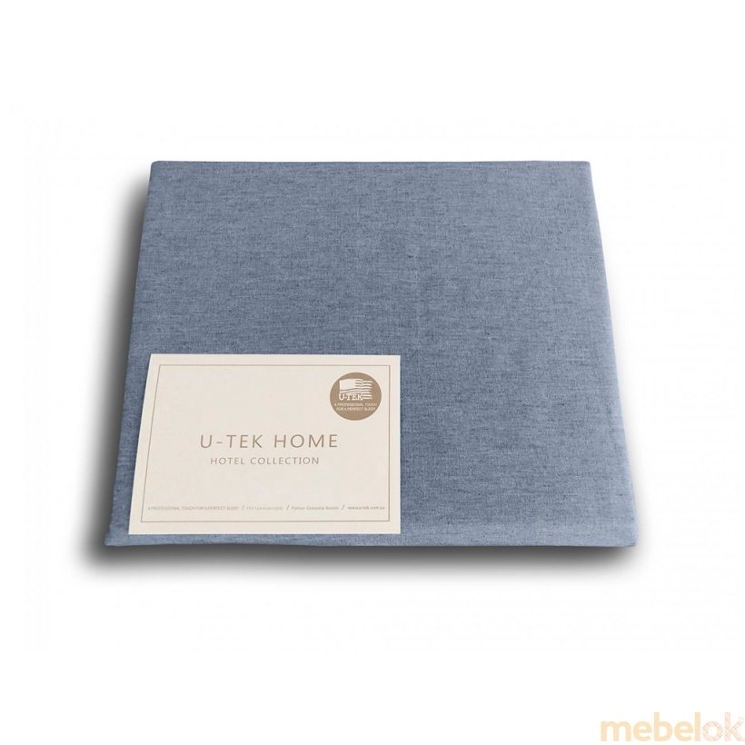 Простынь натяжная Cotton Melange Blue 160x190