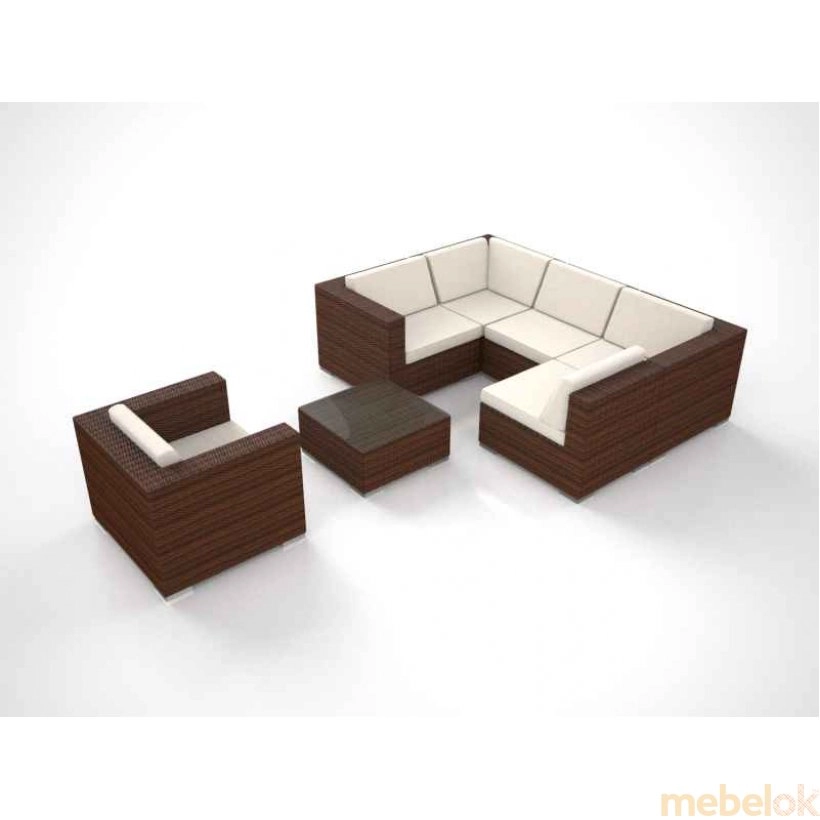 Комплект мебели из искусственного ротанга LOUNGE M с другого ракурса