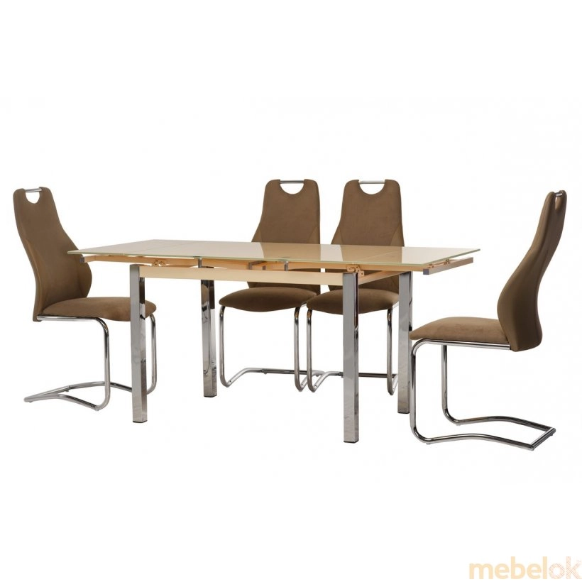 Стол обеденный T-231 кремовый от фабрики Vetro Mebel (Ветро мебель)