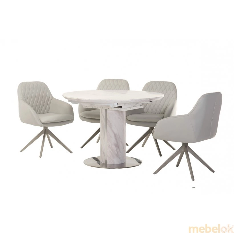 (Стол TML-670 белый мрамор) Vetro Mebel (Ветро мебель)