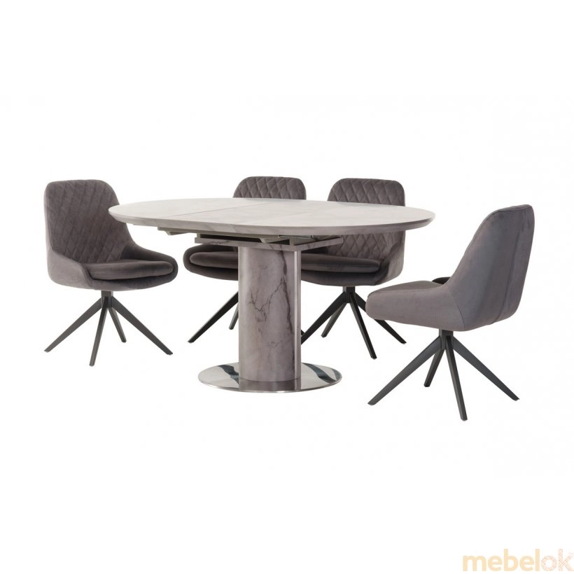 стол с видом в обстановке (Стол TML-670 серый мрамор)