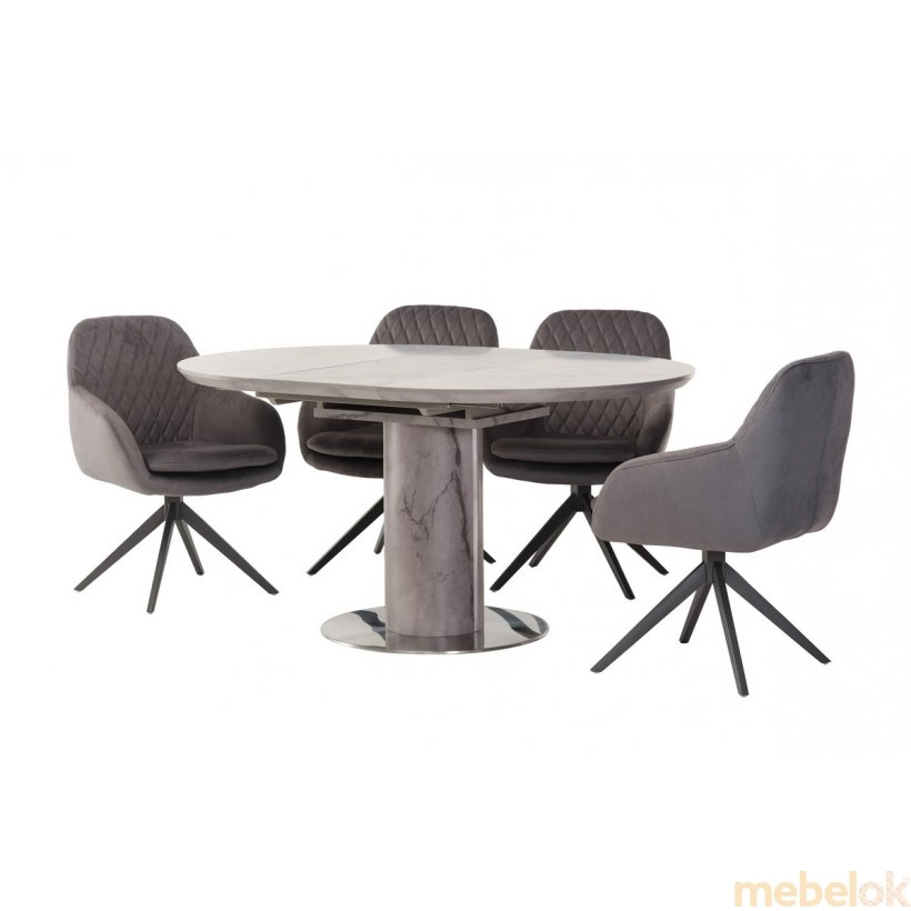 (Стол TML-670 серый мрамор) Vetro Mebel (Ветро мебель)