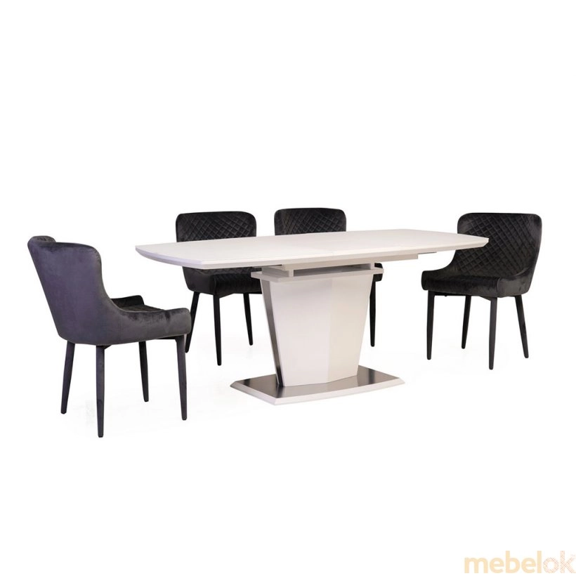стол с видом в обстановке (Стол TML-700 матовый белый)