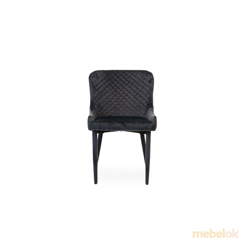 стул с видом в обстановке (Стул M-20 серый вельвет)