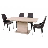 Комплект стол TM-50-1 + 4 стула M-03-1 коричневый
