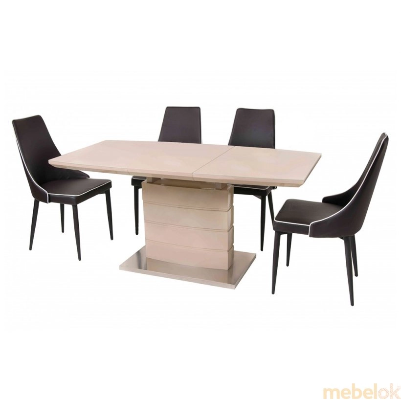 Комплект стол TM-50-1 + 4 стула M-03-1 коричневый