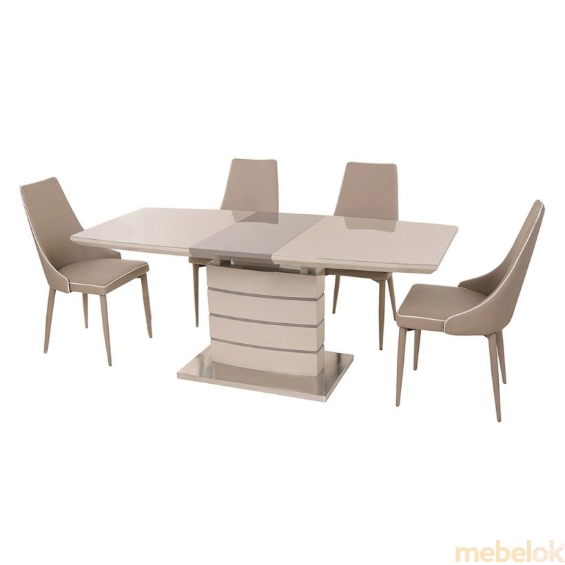 Комплект стол TM-50 капучино + латте + 4 стула M-03-1 кофе мокко